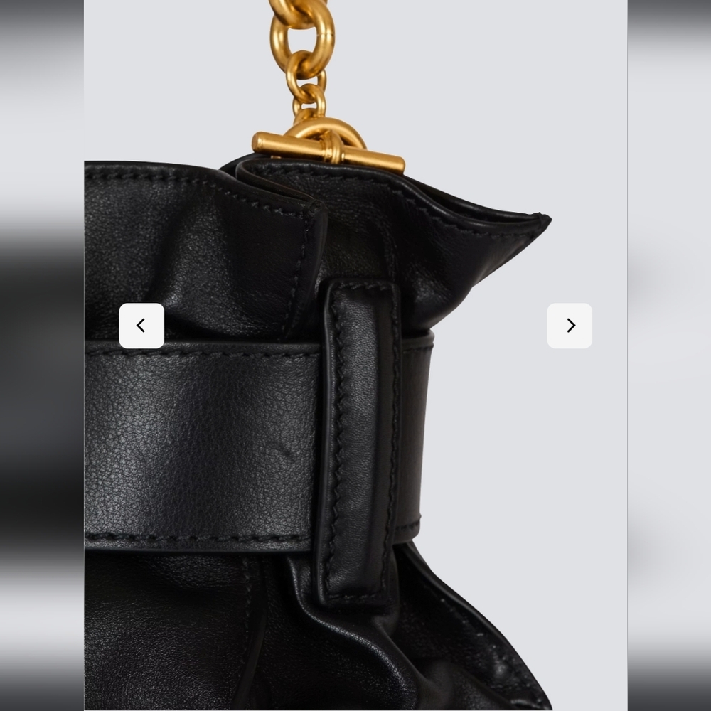 Balmain Black and Gold Shoulder Bag - Picture 6 of 17